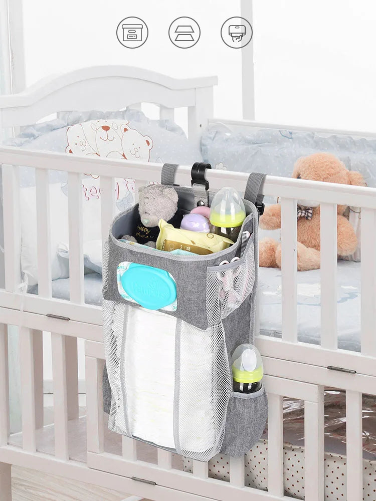 Large Hanging Storage Toy Diaper Pocket Crib Organizer