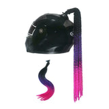 Punk Style Motorcycle Helmet Dreadlocks Women Helmet Dreadlocks Ponytail Braid Motocross Bicycle Helmet Punk Hair Decoration