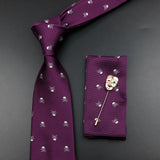 Fashion Men's Skull Tie Set New Design 8cm