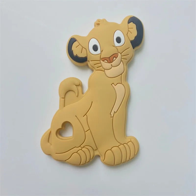5pcs Silicone Teether Lion Cartoon Animal BPA Free