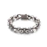 10MM Black S Gold Color Stainless Steel Checkered