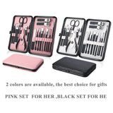 Professional 18 PCS Manicure Set Kit Pedicure Scissor