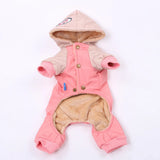 Dog Cat Warm Jumpsuit Hoodie Windbreak Apparel Pet