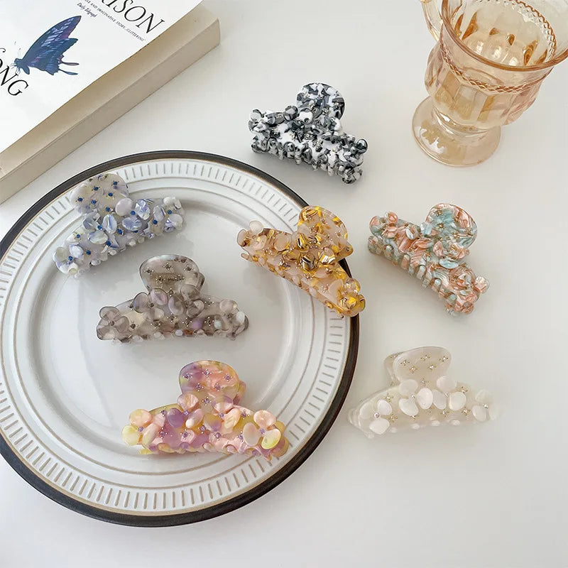 2023 Korea Luxury New For Women Flower Diamante