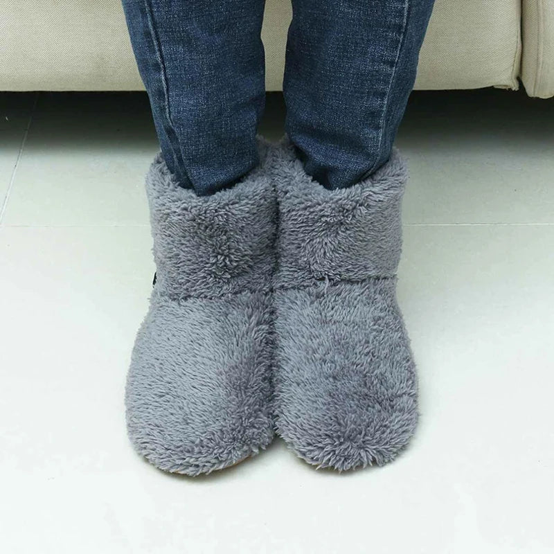 Winter USB Heater Foot Shoes Plush Warm Electric