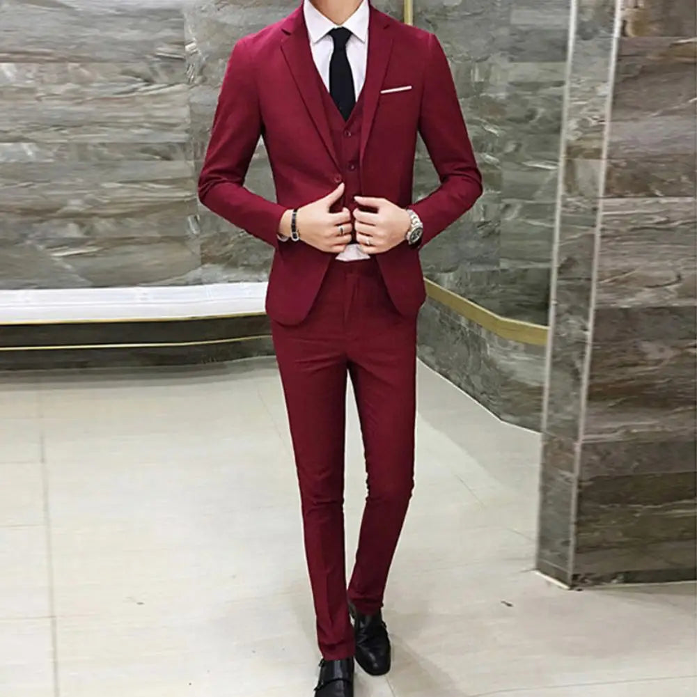 2021 Men's Sets Three-piece Wedding Business Men Formal