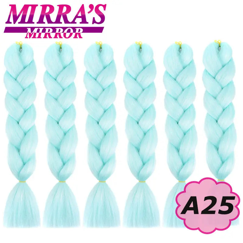 Synthetic Jumbo Braids Hair Omber Braiding Hair Extensions for Women Yaki Texture Black Blue Fake Hair Mirra’s Mirror