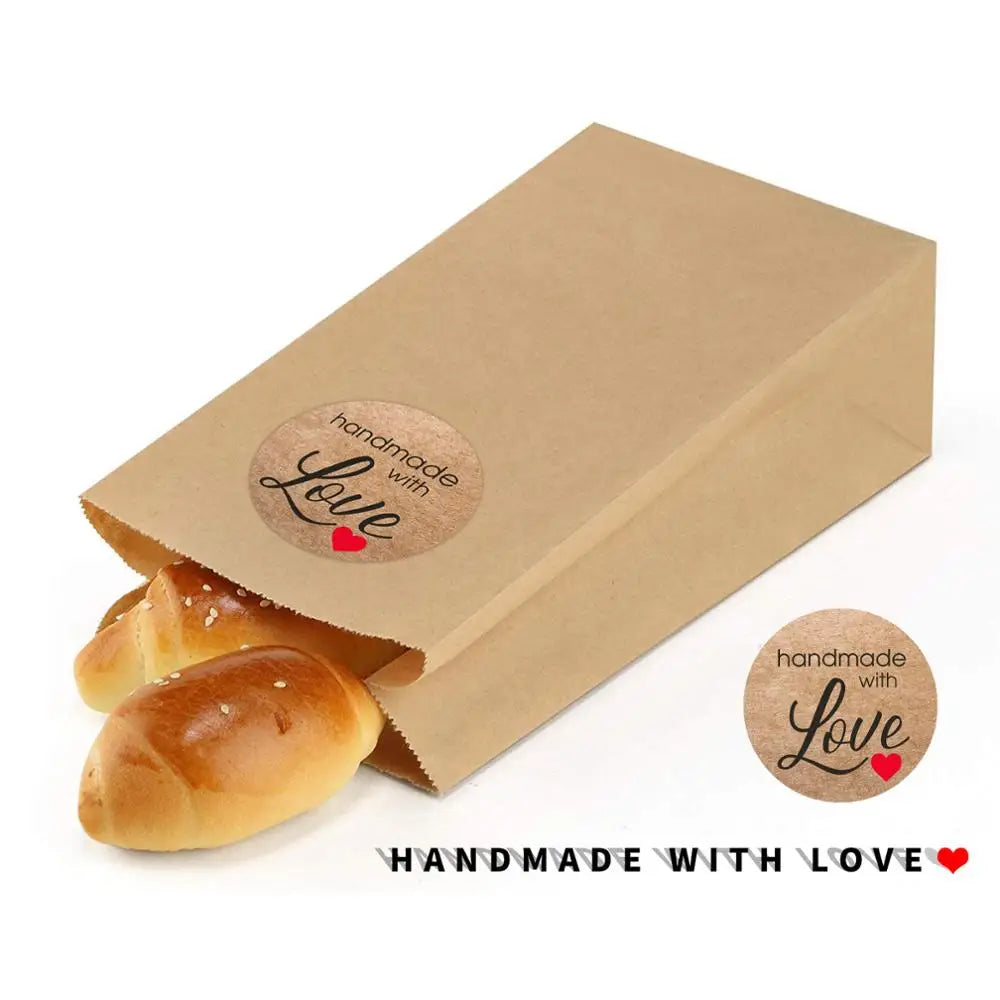 100500pcs Vintage Kraft Paper Stickers Scrapbook Gift Stationery