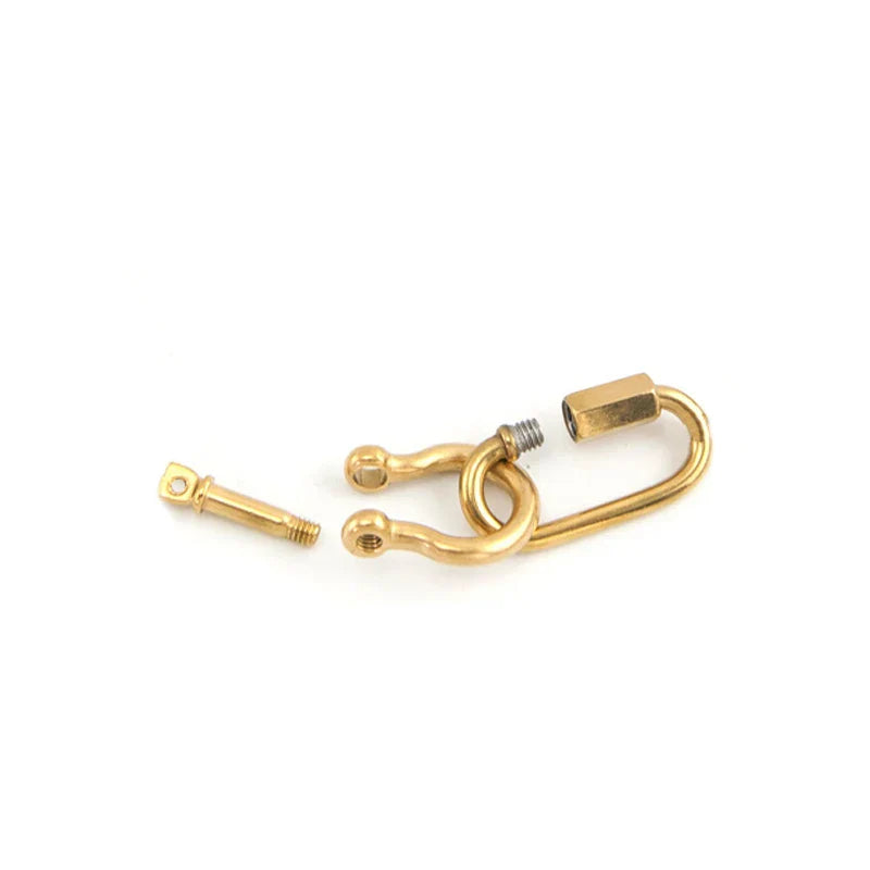 Screw Climbing Gear Carabiner Stainless Steel Gold Color