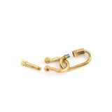 Screw Climbing Gear Carabiner Stainless Steel Gold Color
