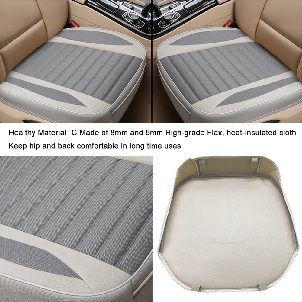 Car Seat Cover,Flax Cushion Seasons Universal Breathable For