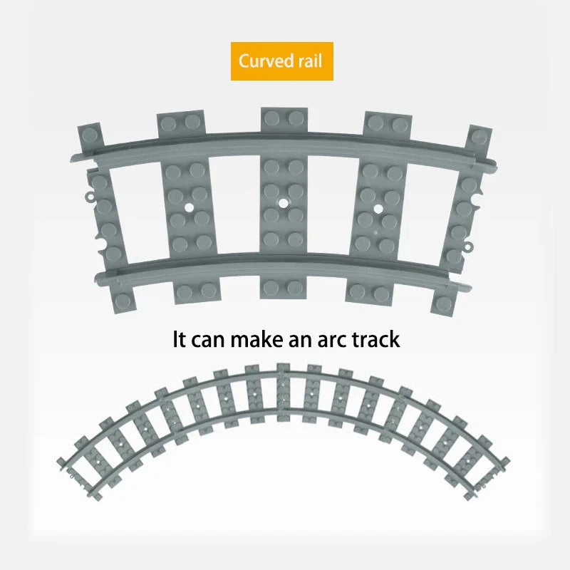 MOC City Train Track Straight Curve Soft Track