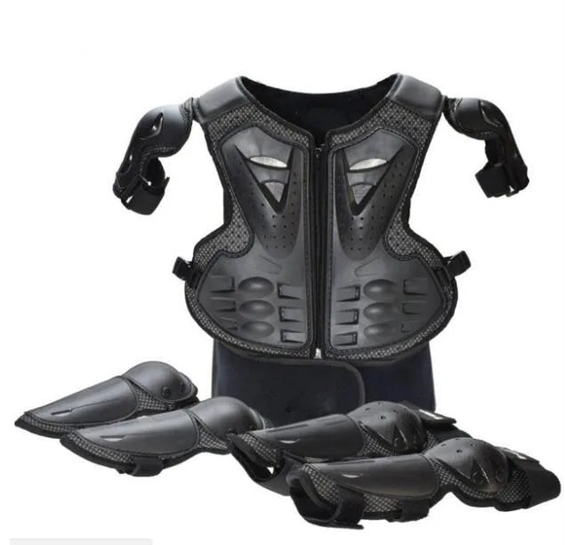 For Height 0.85-1.7M Latka Boy Girl Child Youth Body Protect Vest Armor Kids Motocross Chest Spine Protection Gear Knee guard