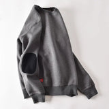 Autumn and Winter Fleece Thick round Neck Sweater
