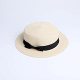 2019 Parent-child wholesale sun flat straw hat boater