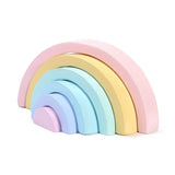 Kids Wooden Toy Montessori Rainbow Building Blocks DIY