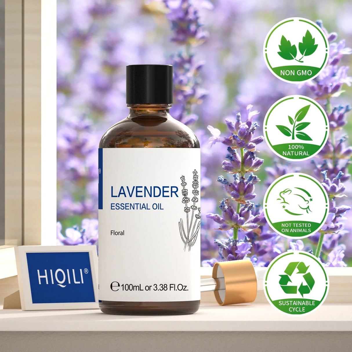 HIQILI 100ML Lavender Essential Oils for Diffuser Humidifier