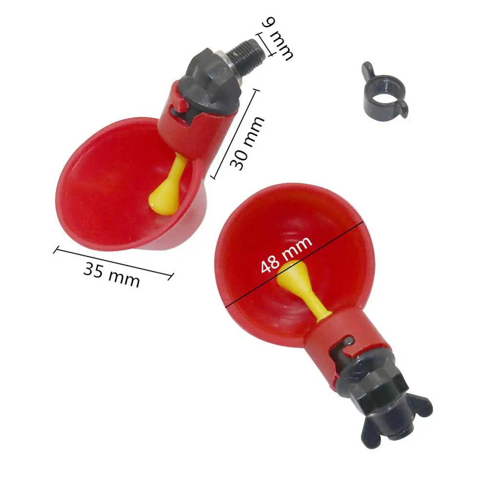 100 Pcs Red/Blue Automatic Chicken Drinking Fountains with