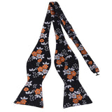 RBOCOTT Floral Self Tie Bow Tie Men's Silk