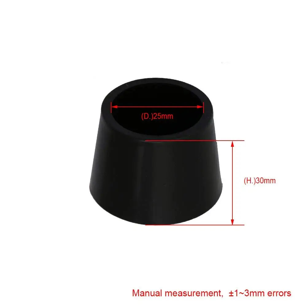 12Pcs 10-35mm Inner Diameter Black Round Furniture Chair