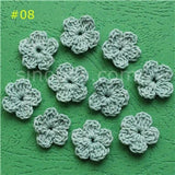 100 Colorfull Handmade Cotton Crochet Flowers, quilt scrapbooking