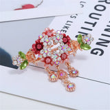 High Quality Colorful Enamel Flower Hair Claws Wedding