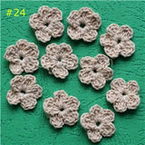 100 Colorfull Handmade Cotton Crochet Flowers, quilt scrapbooking