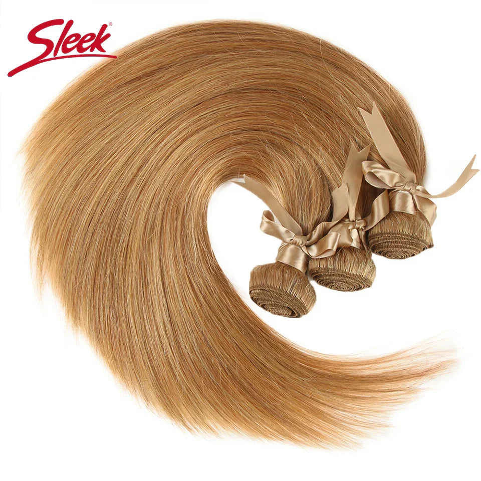 Sleek Honey Blonde 27 Color Mink Brazilian Natural