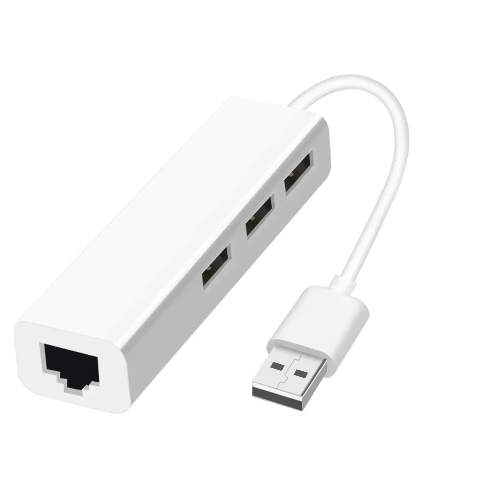 USB Ethernet with 3 Port USB HUB 2.0