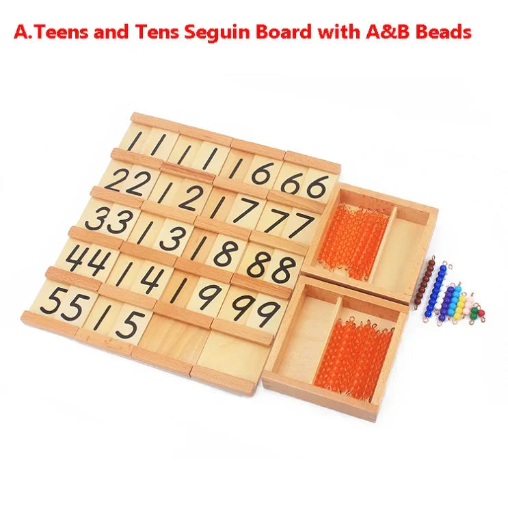 Montessori Teaching Math Toys Teens and Tens Seguin