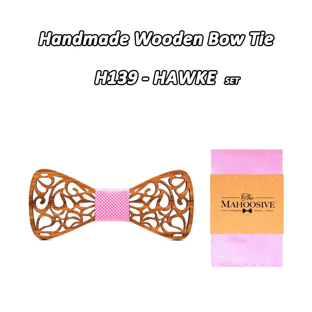 Mahoosive New Floral Wood Bow Ties for Men