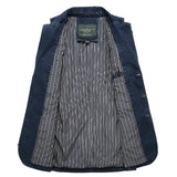 New Mens Denim Blazer Male Suit Jacket Oversized