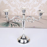 Silver Gold Black Bronze Metal Candlestick Holder Retro