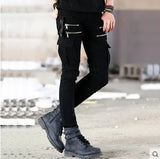 Green Black Denim Biker jeans Mens Skinny 2024