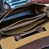 Men's Brown Leather Briefcase