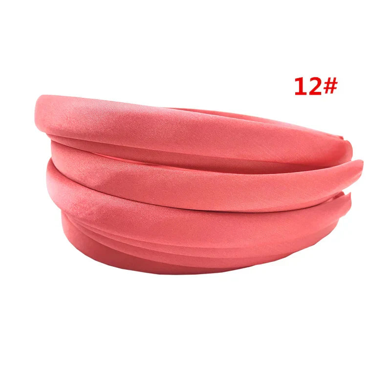 24Pcs/Lot 15mm 24 Colors Satin Fabric Covered Resin