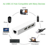 USB Ethernet with 3 Port USB HUB 2.0