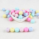 Joepeada 300Pcs/lots 12mm Round Silicone Teething Beads Food