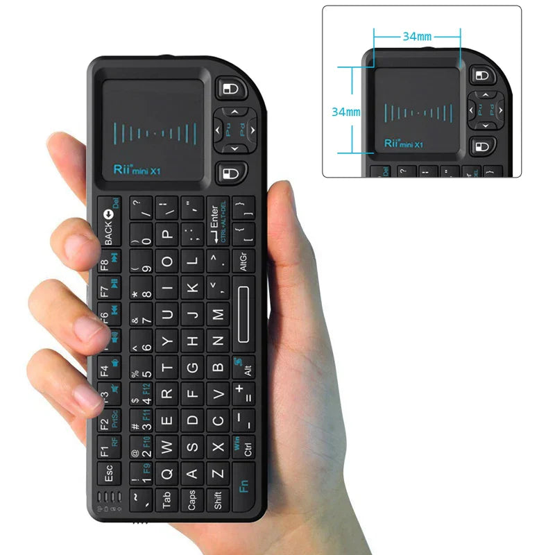 Rii X1 2.4GHz Mini Wireless Keyboard English/ES/FR Keyboards