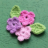 100 Colorfull Handmade Cotton Crochet Flowers, quilt scrapbooking
