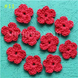 100 Colorfull Handmade Cotton Crochet Flowers, quilt scrapbooking