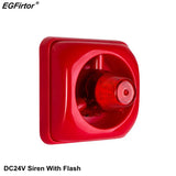 Security Alarm DC24V Alarm Siren With Flashlight 100dB