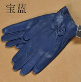 2020 women's genuine leather gloves red sheepskin gloves