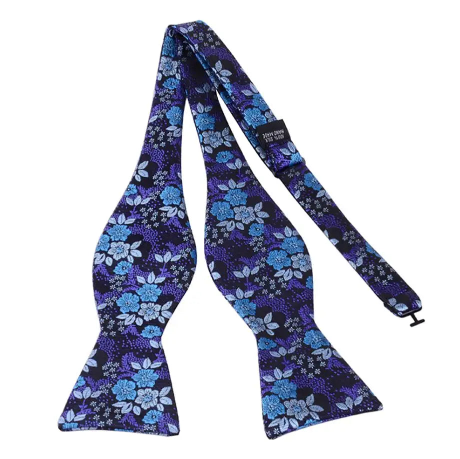 RBOCOTT Floral Self Tie Bow Tie Men's Silk
