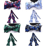 RBOCOTT Floral Self Tie Bow Tie Men's Silk