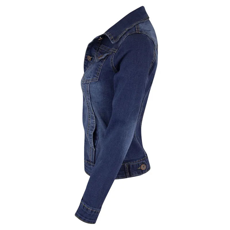 Short Denim Jackets Women autumn Wash Long Sleeve