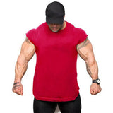 Brand mens Sleeveless shirts Summer Cotton Slim Fit