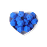 Joepada 100Pcs 14mm Hexagon Silicone Beads Food grade
