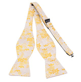 RBOCOTT Floral Self Tie Bow Tie Men's Silk