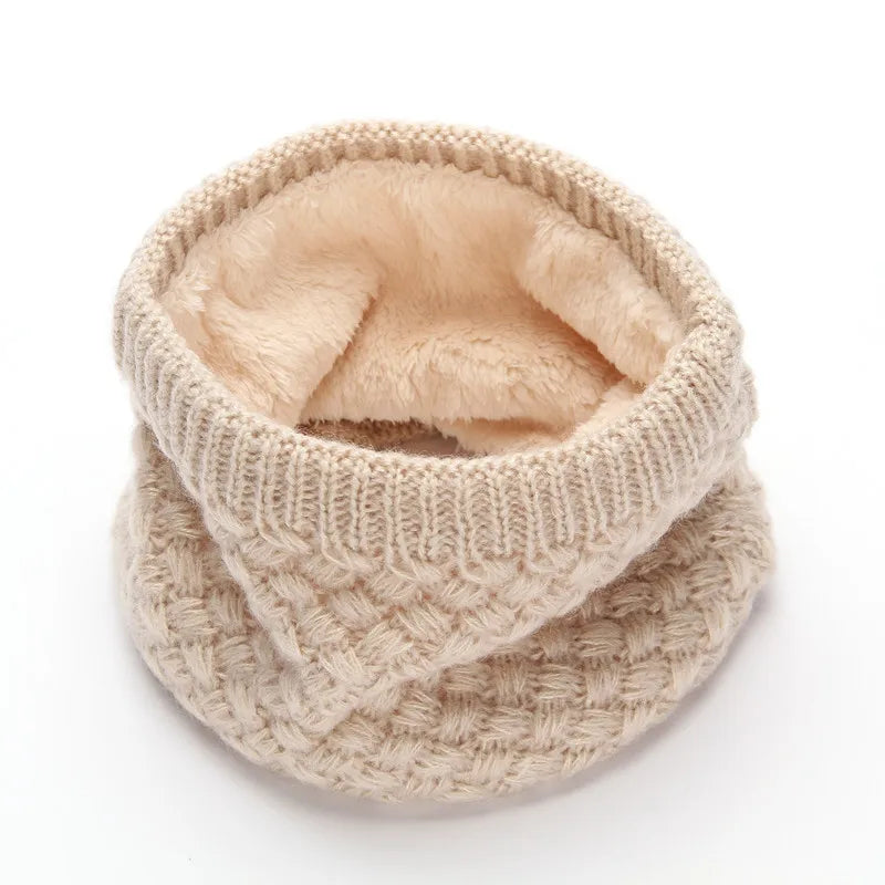 Female Warm Cashmere Tube Scarf Children Knitted Cowl